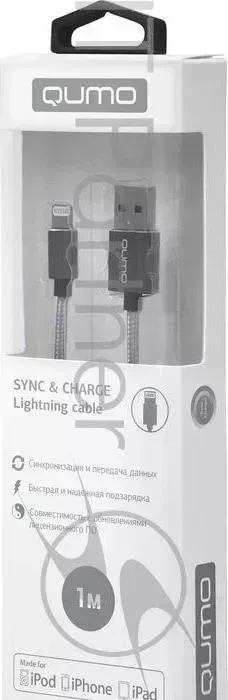 Кабель Cable Qumo MFI опл/мет 1м grey (AP300) (20718)