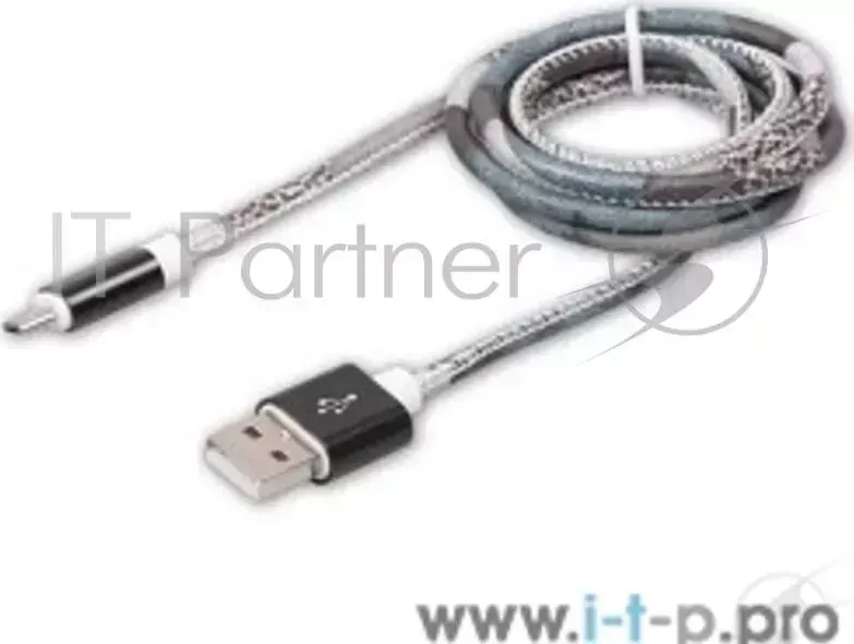 Кабель RITMIX Кабель MicroUSB-USB для синхронизации/зарядки, 1м, экокож. опл., мет. коннекторы brown [RCC-412] RITMIX MicroUSB USB RCC 412