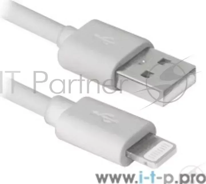 Кабель DEFENDER USB ACH01 10BH белый, USB AM Lightning, 3м 87466