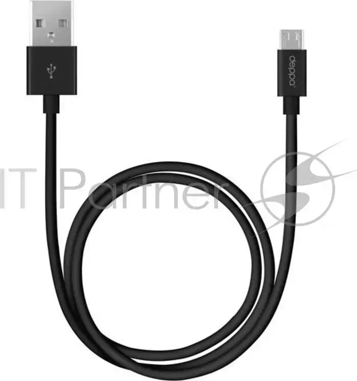 Кабель USB TO MICRO USB 3M BLACK 72229 DEPPA TO 3M