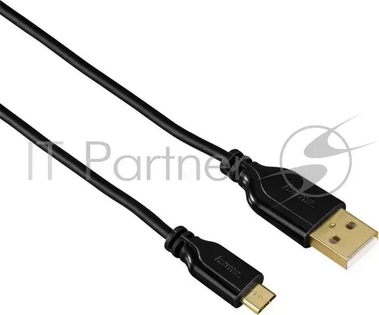 Кабель USB Hama USB A (m)/microUSB (m) 0.75м Позолоченные контакты (00135700) HAMA A /micro