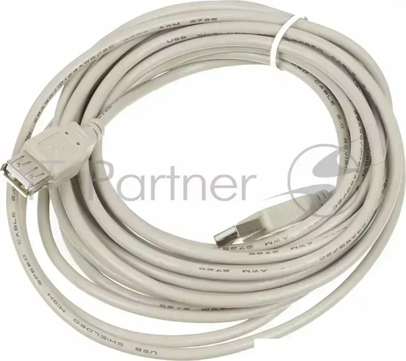 Кабель AM/AF USB2.0 5м, удлинитель USB 2.0 мама/папа Behpex A m / A f 5м