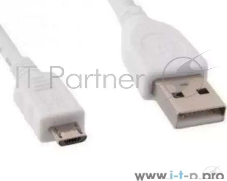 Кабель USB 2.0 Pro CABLEXPERT CCP mUSB2 AMBM W 1M, AM/microBM 5P, 1м, экран, белый, пакет