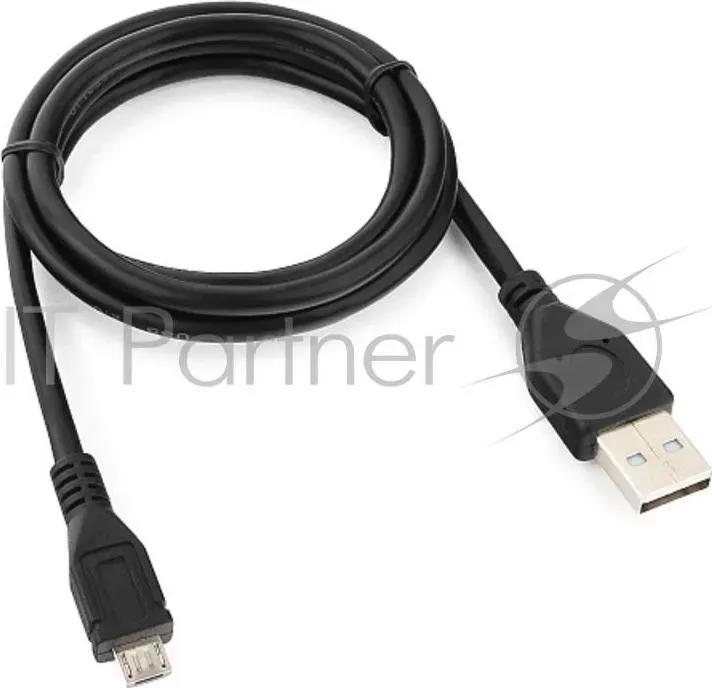 Кабель USB 2.0 Pro CABLEXPERT CCP mUSB2 AMBM 1M, AM/microBM 5P, 1м, экран, черный, пакет