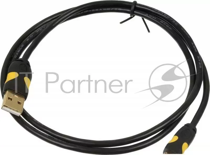 Кабель USB2.0 2A Smooth Connector USB A (m)/micro USB B (m) 1м Позолоченные контакты Smooth connector 2A A B