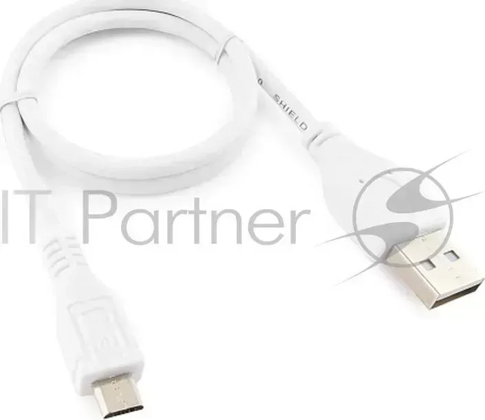 Кабель GEMBIRD /Cablexpert CCP mUSB2 AMBM W 0.5M AM/microBM 5P, 0.5м, экран, белый, пакет