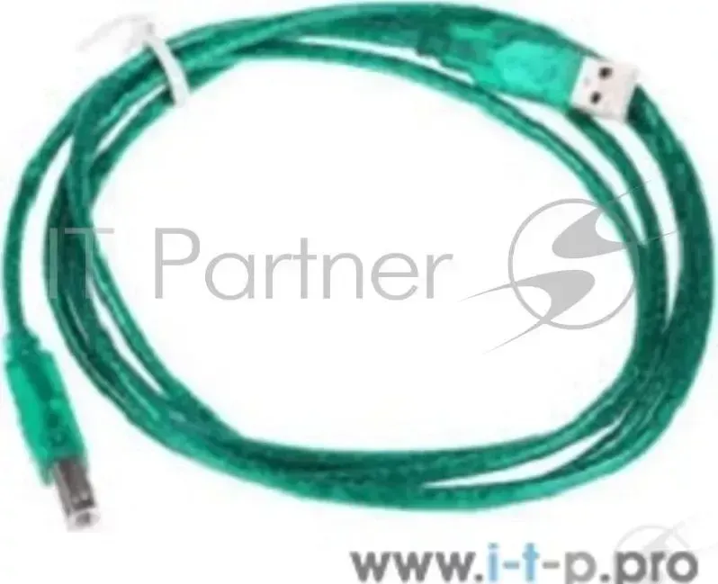 Кабель VCOM VUS7110 1.8M USB 2.0 AM/BM 1,8m прозрачная зеленая изоляция