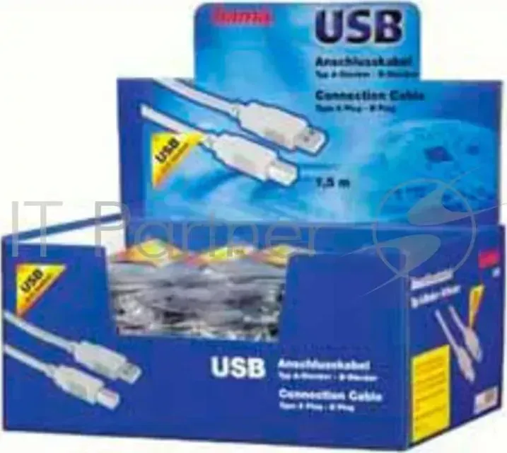 Кабель AM/BM USB2.0 1.5м Hama H-34694 USB 2.0 A-B (m-m) 1.5m серый HAMA H 34694 A m B m 00034694