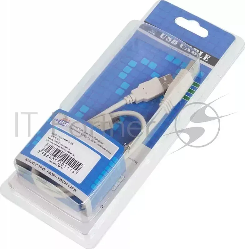 Кабель USB2.0 Ningbo mini 5pin A 0,5m доп.питание A 0.3m Blister box