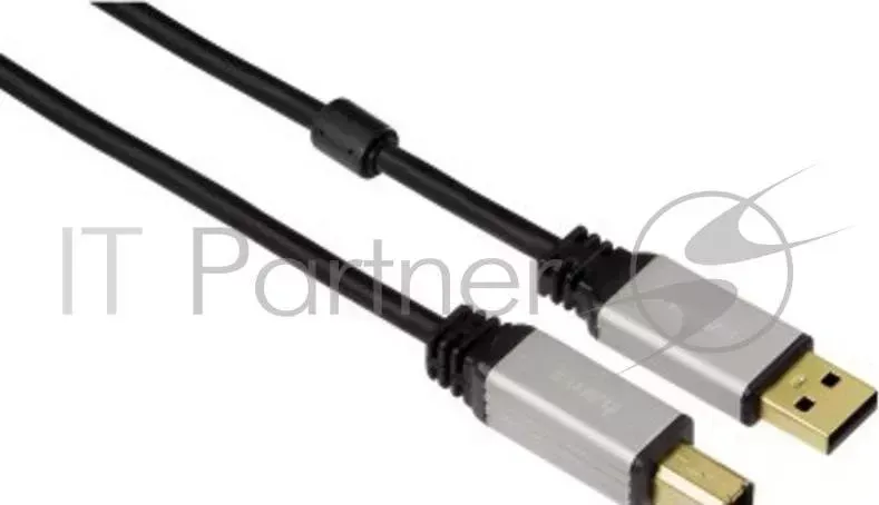 Кабель Hama H-53742 USB 2.0 A-B (m-m) 5зв позолоченные контакты 1.8 м черный HAMA м