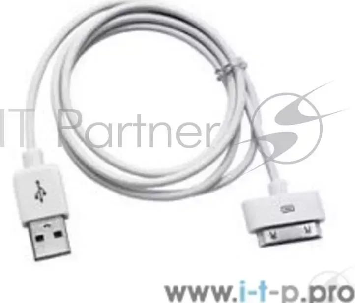Кабель GEMBIRD CC USB AP1MW USB AM/Apple для iPad/iPhone/iPod, 1м белый, блистер