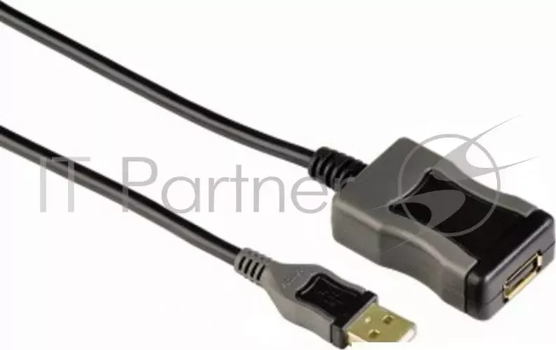 Кабель-удлинитель USB2.0 Hama Active USB A (m)/USB A (f) 5м Позолоченные контакты (00078482) HAMA -удлинитель A (m)/ A