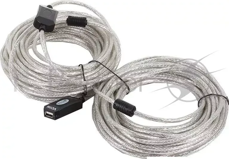 Кабель VCOM VUS7049 20M адаптер USB2.0 repeater, удлинительный активный Am Af 20м