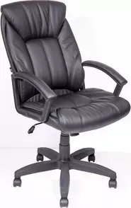 Кресло офисное Алвест AV 124 PL (681Н) МК эко кожа 223 черная