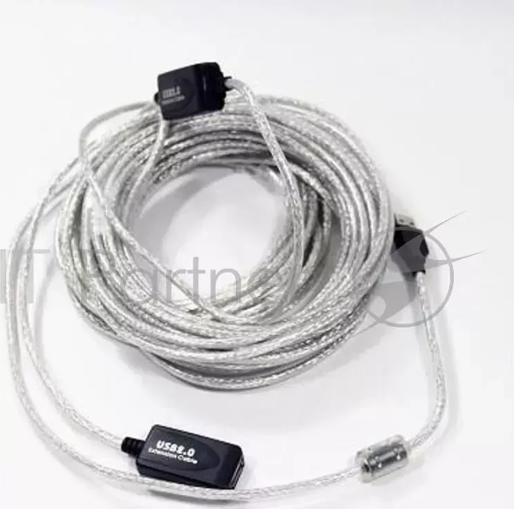 Кабель VCOM VUS7049 15M адаптер USB2.0 repeater, удлинительный активный Am Af 15м