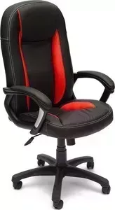 Кресло офисное TetChair BRINDISI ST кож/зам, черный/красный/черный перфорированный, 36-6/36-161/36-6/06
