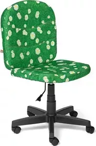 Кресло офисное TetChair STEP ткань ромашки на зеленом