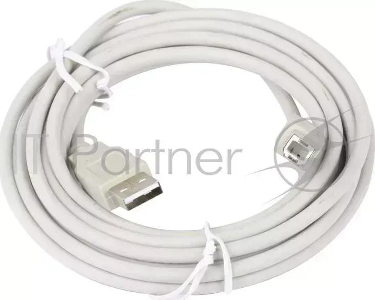 Кабель AM/BM USB2.0 3м Telecom USB 2.0 A B 3.0m, серый, TC6900 3.0M