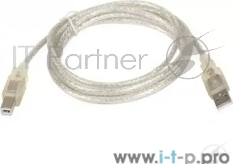 Кабель Telecom VUS6900T 1.8MTP USB2.0 AM/BM 1.8m прозрачная изоляция 6937510854721/6937510852727
