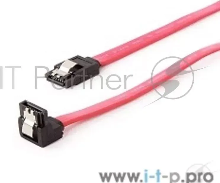 Кабель интерфейсный SATA CABLEXPERT CC M DATA90, 50см, угловой разъем, 7pin/7pin, защелка, пакет
