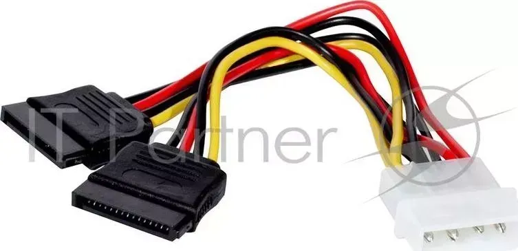 Кабель питания 2xSATA (от разъема Molex (IDE) блока питания), 15см Exegate ),