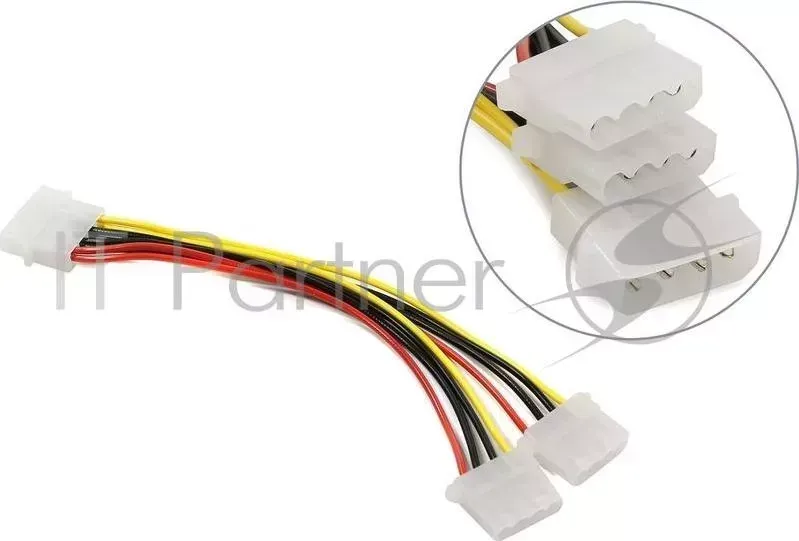 Кабель питания Molex(4pin) -2хMolex(2x4pin) ORIENT C397 5+12V, oem