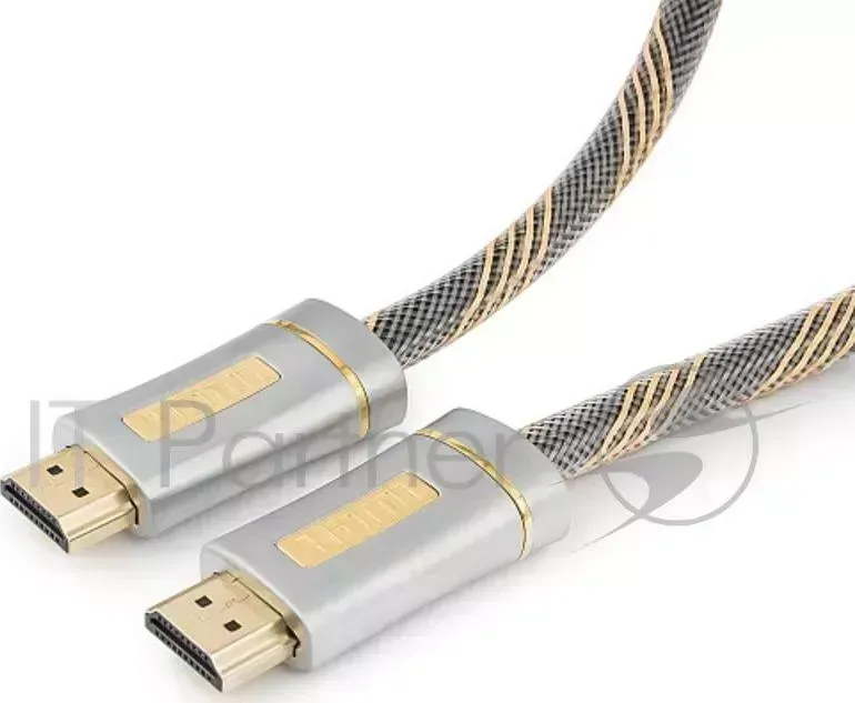 Кабель HDMI Cablexpert, серия Platinum, 4,5 м, v2.0, M/M, позол.разъемы, металлический корпус, нейлоновая оплетка, блистер CABLEXPERT ,
