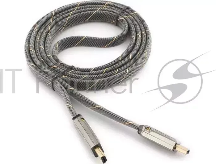 Кабель HDMI Cablexpert, серия Platinum, 1 м, v2.0, M/M, плоский, позол.разъемы, металлический корпус, нейлоновая оплетка, блистер CABLEXPERT , 1