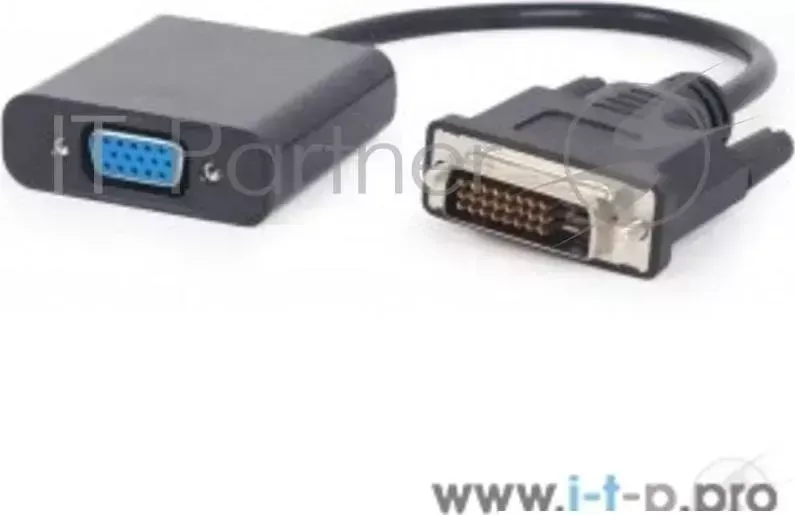 Кабель-адаптер DVI-D M (24+1) -> VGA 15F ORIENT C060, для подкл.монитора/проектора к выходу DVI-D, длина 0.2 метра, черный ORIENT -адаптер M -> к ,