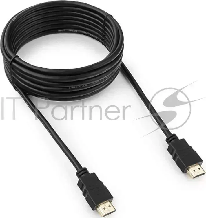 Кабель HDMI Гарнизон 5м, v1.4, M/M, черный, пакет (GCC-HDMI-5М)