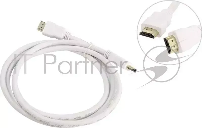 Кабель цифровой HDMI19M to HDMI19M, V1.4+3D, 1,8m, белый, TV-COM to , <CG150SW-1.8M>