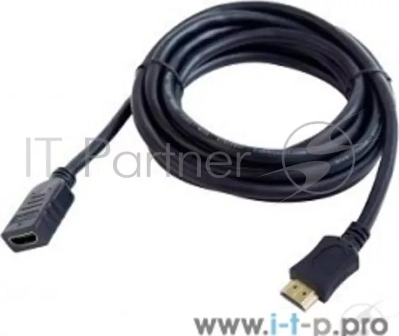 Удлинитель кабеля HDMI Cablexpert, 4.5м, v2.0, 19M/19F, черный, позол. разъемы, экран CC-HDMI4X-15