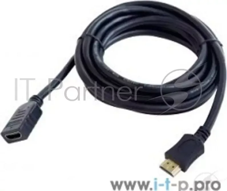 Кабель Удлинитель кабеля HDMI CABLEXPERT CC 4X 6, 1.8м, v2.0, 19M/19F, черный, позол.разъемы, экран, пакет