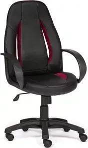 Кресло офисное TetChair ENZO кож/зам+ткань, черный/черный перфорированный/бордо, 36-6/36-6/06/13