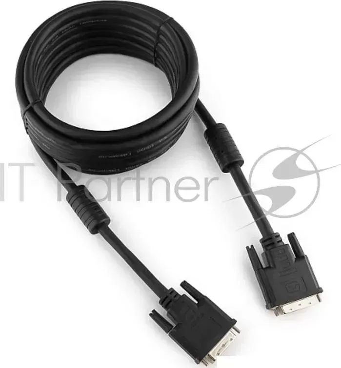 Кабель DVI-D dual link Gembird/ CABLEXPERT CC DVI2 BK 15, 25M/25M, 4.5м, черный, экран, феррит.кольца, пакет