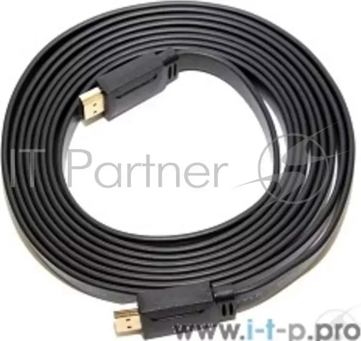 Кабель HDMI / DVI 5bites / APC-185-05A M / M V1.4b, высокоскоростной, ethernet+3D, зол.разъемы, плоский, 0.5м.
