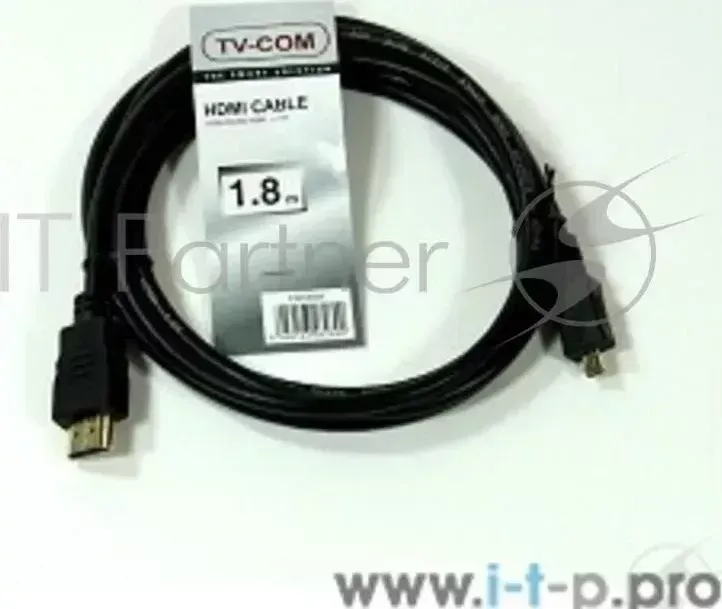 Кабель TV-COM HDMI to MicroHDMI ver1.4V+3D,1,8m (CG583K-1.8M) 6926123462690 Telecom TV COM to Micro ver1.4V 3D,1,8m CG583K 1.8M