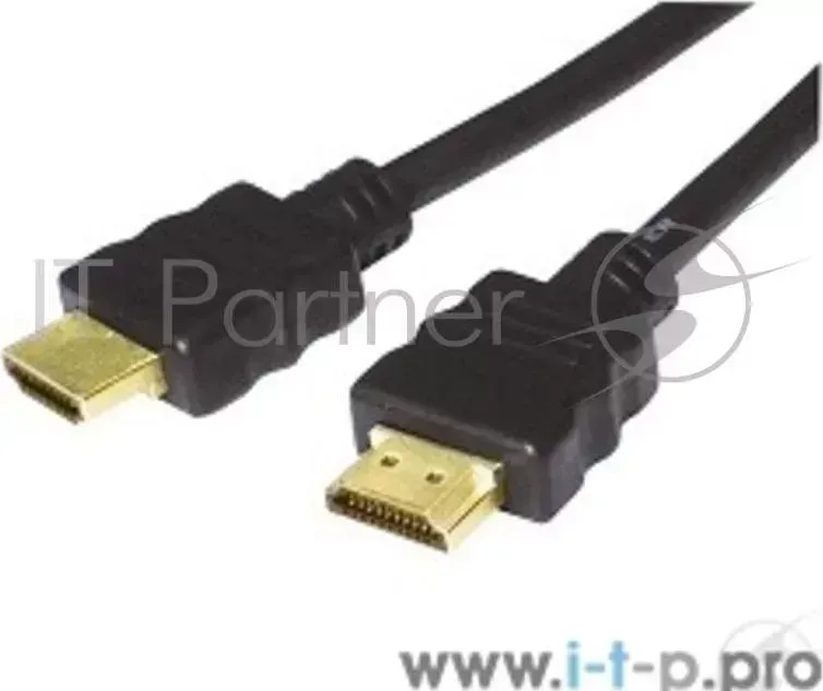 Кабель Telecom CG501D 2M/THD6000E 2M HDMI to HDMI 19M 19M ver.1.4b, 1.8/2м, с позолоченными контактами черный 6242755307216