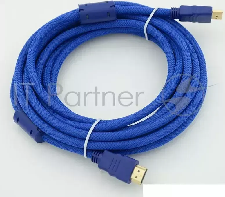 Кабель HDMI Ver.1.4 Blue jack HDMI19 (m)/HDMI19 (m) 5м феррит.кольца Позолоченные контакты Behpex 19 /