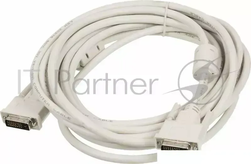 Кабель DVI Ningbo D m dual link/ D m dual link 5м феррит.кольца