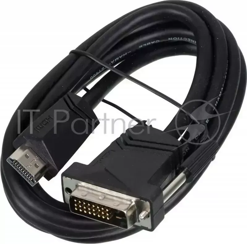 Кабель аудио-видео Hama DVI-D(m)/HDMI (m) 1.5м. черный 1зв (00122130) HAMA Connecting DVI D m HDMI m 1.5m