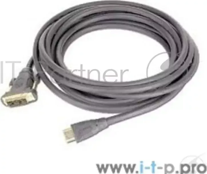Кабель HDMI-DVI GEMBIRD , 10м, 19M/19M, single link, черный, позол.разъемы, экран CC DVI 10MC