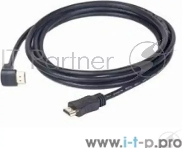 Кабель HDMI Gembird, 3.0м, v1.4, 19M/19M, угл. раз.,черный, позол.раз., экран, пакет CC-HDMI490-10