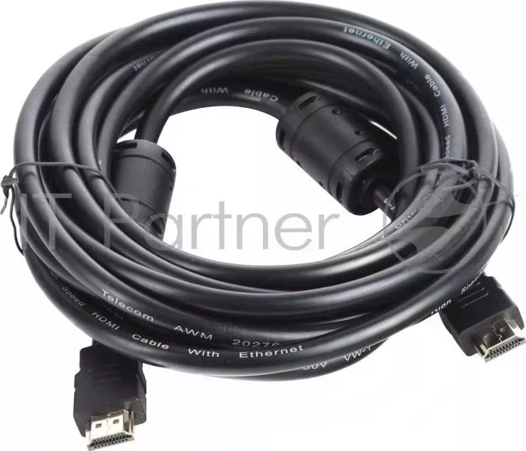 Кабель HDMI v.1.4 5м Telecom , 2 фильтра, 19M 19M, с позолоченными контактами, CG511D 5M