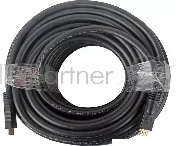 Кабель HDMI GEMBIRD , 30м, v1.4, 19M/19M, черный, позол.разъемы, экран, пакет CC-HDMI4-30M