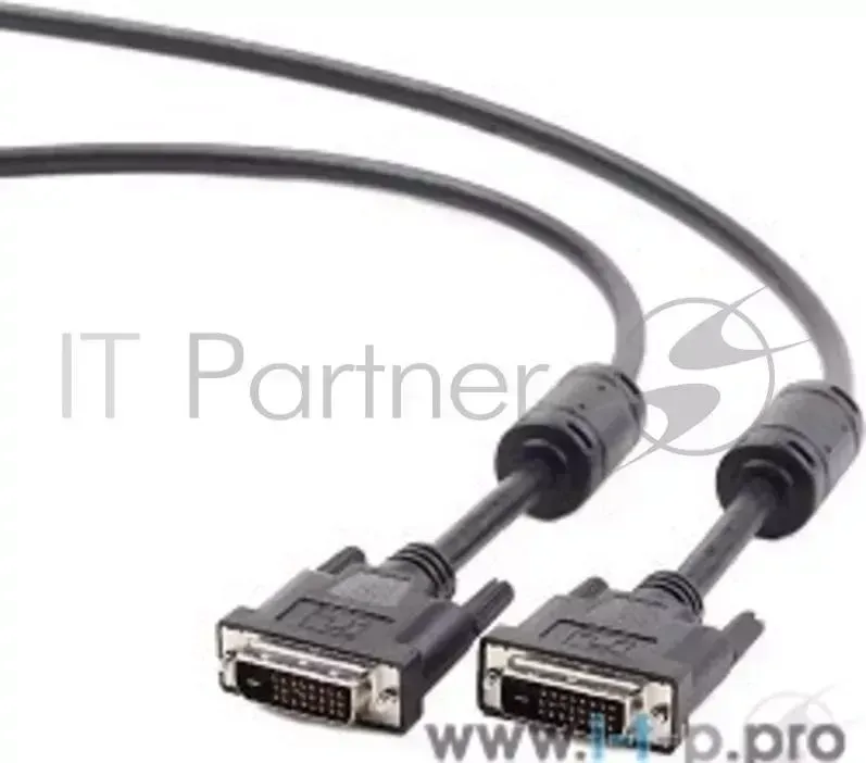 Кабель Кабель DVI-D dual link GEMBIRD /Cablexpert , 25M/25M, 3.0м, черный, экран, феррит.кольца, пакет CC DVI2 BK 10