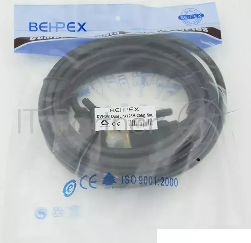 Кабель DVI 5м VCOM Dual Link 25M 25M , 5m, 2 фильтра, VDV6300 5M