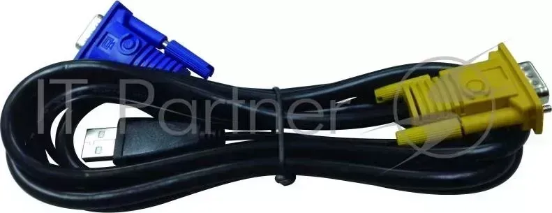 Кабель D-LINK DKVM-IPVUCB/10, 2 in 1 USB + D-SUB KVM Cable for DKVM-IP8/T1 device, 1.8m (10 pcs)