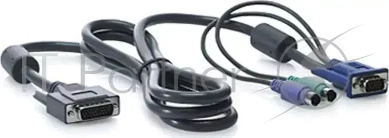 Кабель HP PS2 Server Console Cable, 6 foot/1.8m, 2-Pack (for AF611A) Hewlett-Packard HP 6