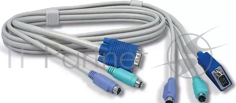 Кабель КВМ 1.8м Переключатель KVM TRENDNet TK C06, папа папа клав. PS/2 ,мышь PS/2 , DB15 п, 1.8 m